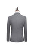 Load image into Gallery viewer, Grey Pinstripe Notched Lapel Men&#39;s 2 Pieces Suits