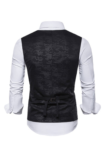 U Neck Double Breasted Men's Suit Vest