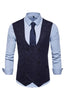 Load image into Gallery viewer, U Neck Double Breasted Men&#39;s Suit Vest