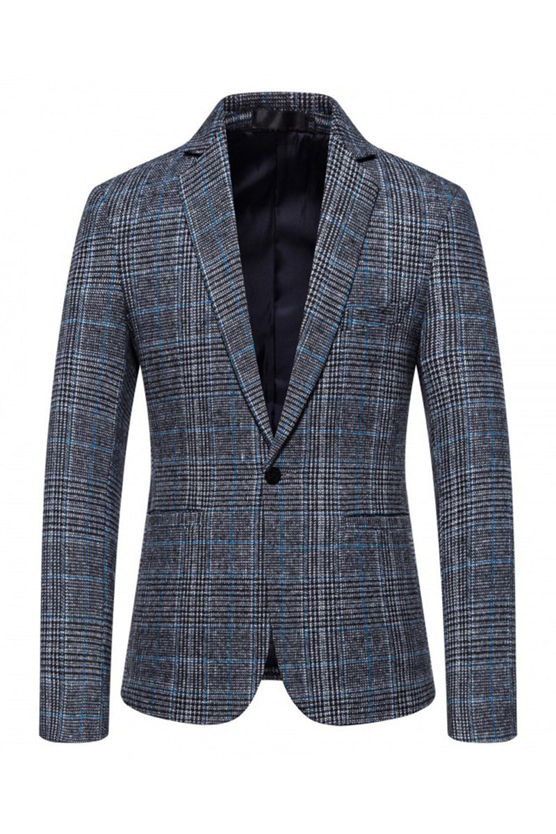 Load image into Gallery viewer, Brown Grid Business Blazer for Men