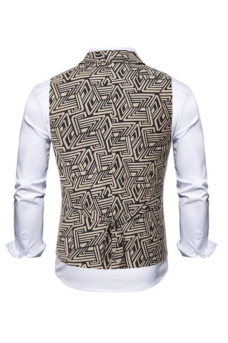 Load image into Gallery viewer, Shawl Collar Double Breasted Slim Fit Light Brown Men&#39;s Suit Vest