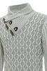 Load image into Gallery viewer, Grey Stand Collar Men&#39;s Pullover Sweater