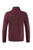 Load image into Gallery viewer, Burgundy Men&#39;s Casual Stand Collar Cardigan Zipper Cable Knitted Sweater