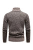 Load image into Gallery viewer, Burgundy Men&#39;s Casual Stand Collar Sweater