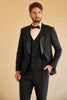 Load image into Gallery viewer, Black Shawl Lapel Single Breasted 3 Piece Men&#39;s Suits