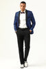 Load image into Gallery viewer, One Button White Shawl Lapel Jacquard Men&#39;s Prom Blazer