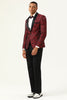 Load image into Gallery viewer, One Button White Shawl Lapel Jacquard Men&#39;s Prom Blazer