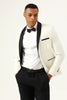 Load image into Gallery viewer, One Button Blue Shawl Lapel Jacquard Men&#39;s Prom Blazer