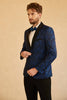 Load image into Gallery viewer, Red Shawl Lapel Jacquard One Button Men&#39;s Prom Blazer