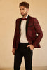 Load image into Gallery viewer, White Shawl Lapel Jacquard One Button Men&#39;s Prom Blazer