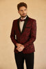 Load image into Gallery viewer, White Shawl Lapel Jacquard One Button Men&#39;s Prom Blazer