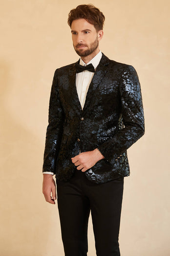 Single-Breasted Two-Button Printed Men's Blazer