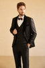 Load image into Gallery viewer, Shawl Lapel One Button Black Wedding Suits For Men