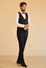 Load image into Gallery viewer, Shawl Lapel One Button Navy Wedding Suits For Men