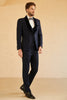 Load image into Gallery viewer, Shawl Lapel One Button Black Wedding Suits For Men