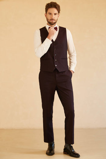 Notched Lapel Single Button Wedding Suit