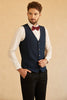 Load image into Gallery viewer, Peak Lapel Navy Men Wedding Suit