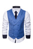 Load image into Gallery viewer, Shawl Neck Blue Double Breasted Men&#39;s Vest