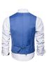 Load image into Gallery viewer, Shawl Neck Blue Double Breasted Men&#39;s Vest