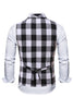 Load image into Gallery viewer, Shawl Collar Double Breasted Plaid Men&#39;s Suit Vest