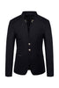 Load image into Gallery viewer, Navy Stand Collar Single Breasted Men&#39;s Blazer