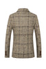 Load image into Gallery viewer, Grey Grid Notched Lapel Men&#39;s Blazer