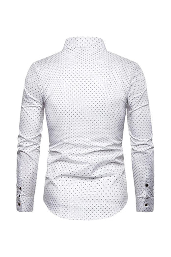 Fashion Print Long Sleeve Men's Plus Size Shirt