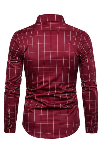 Plus Size Business Slim Square Neck Men's Shirt