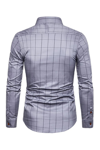 Plus Size Business Slim Square Neck Men's Shirt