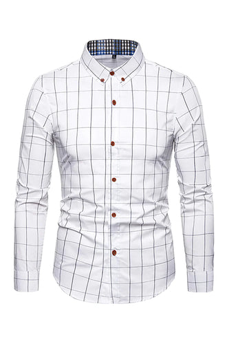 Plus Size Business Slim Square Neck Men's Shirt