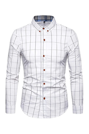 Plus Size Business Slim Square Neck Men's Shirt