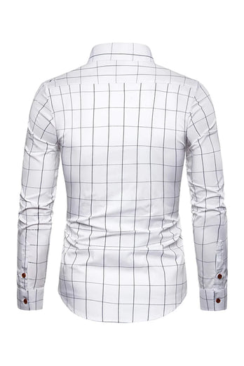 Plus Size Business Slim Square Neck Men's Shirt