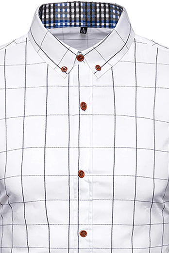 Plus Size Business Slim Square Neck Men's Shirt