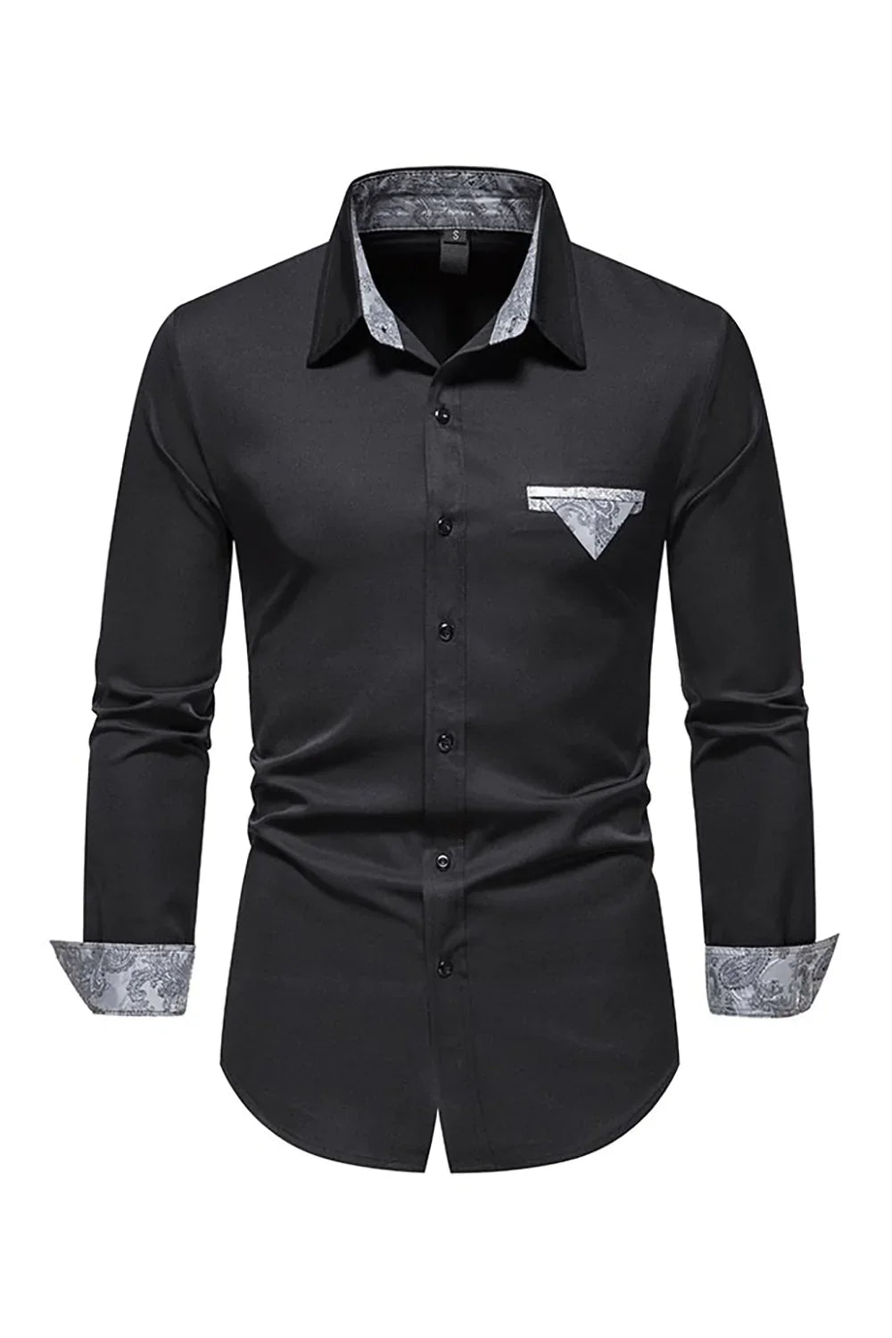 Long Sleeve Printed Men's Casual Shirt