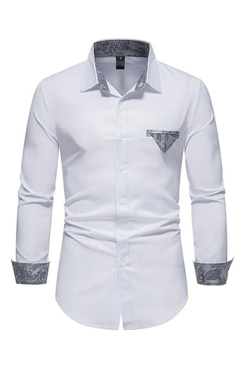 Long Sleeve Printed Men's Casual Shirt