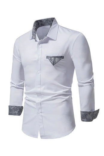 Long Sleeve Printed Men's Casual Shirt