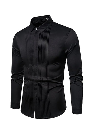 Lapel Long Sleeve Men's Casual Plus Size Shirt