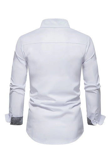 Lapel Long Sleeve Men's Casual Plus Size Shirt