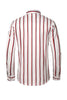 Load image into Gallery viewer, Black Red Striped Plus Size Men&#39;s Long Sleeve Shirt