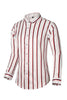 Load image into Gallery viewer, Black Red Striped Plus Size Men&#39;s Long Sleeve Shirt