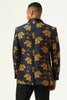 Load image into Gallery viewer, Yellow Flower Shawl Lapel Jacquard Men&#39;s Prom Blazer