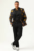 Load image into Gallery viewer, Yellow Flower Shawl Lapel Jacquard Men&#39;s Prom Blazer