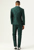 Load image into Gallery viewer, Green Jacquard Double Breasted 2 Piece Men&#39;s Suits