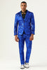 Load image into Gallery viewer, Sparkly Royal Blue Sequins 3 Piece Men&#39;s Prom Suits