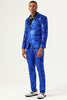 Load image into Gallery viewer, Sparkly Royal Blue Sequins 3 Piece Men&#39;s Prom Suits