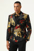 Load image into Gallery viewer, Black Flower Jacquard Men&#39;s Prom Blazer