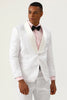 Load image into Gallery viewer, White Jacquard Shawl Lapel 2 Piece Men&#39;s Prom Suits