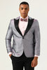 Load image into Gallery viewer, Glitter Grey Peak Lapel Men&#39;s Prom Blazer