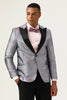 Load image into Gallery viewer, Glitter Grey Peak Lapel Men&#39;s Prom Blazer