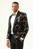 Load image into Gallery viewer, Sparkly Black and Golden Sequins Men&#39;s Prom Blazer